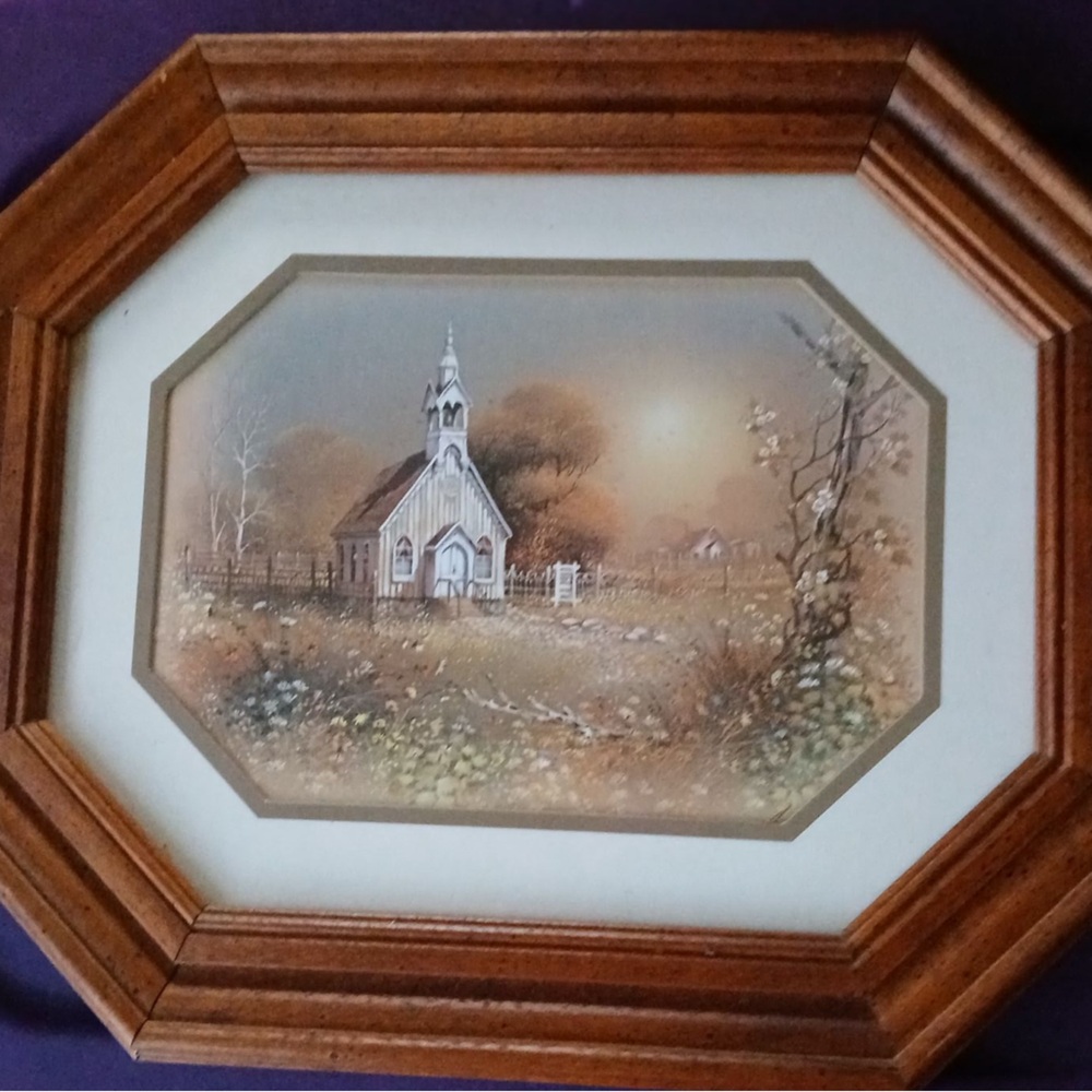 Home Interiors Framed Little White Church